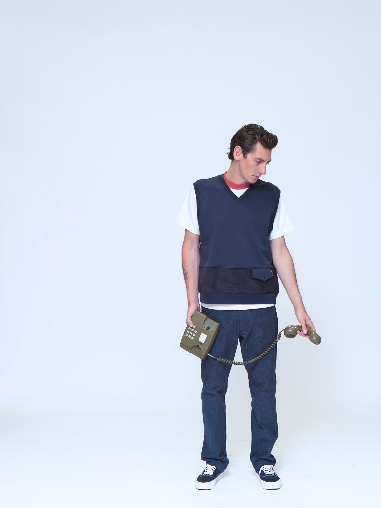 MONO Sweatshirt tank top (Navy)