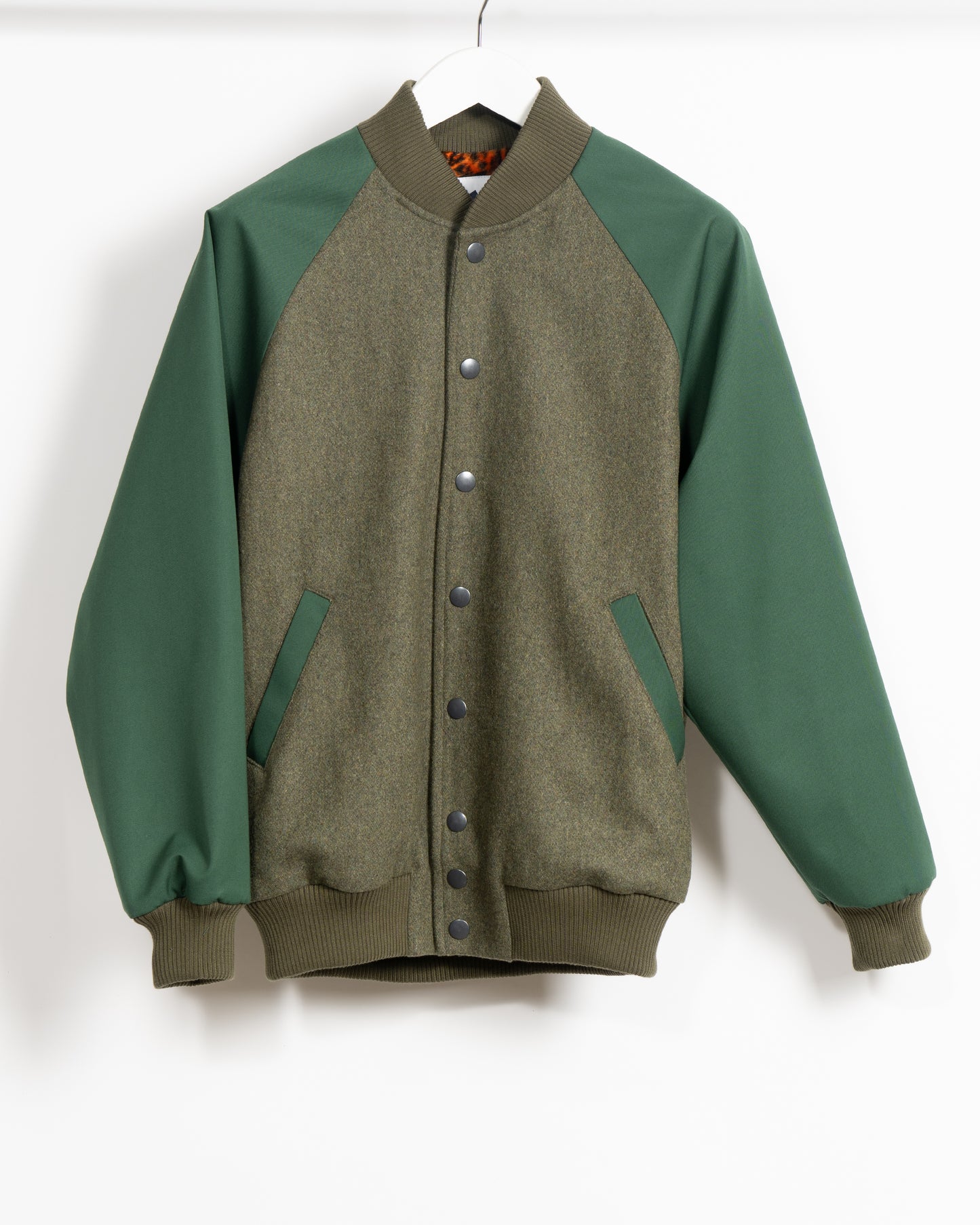 BLOC VARSITY JACKET - Ivy Green