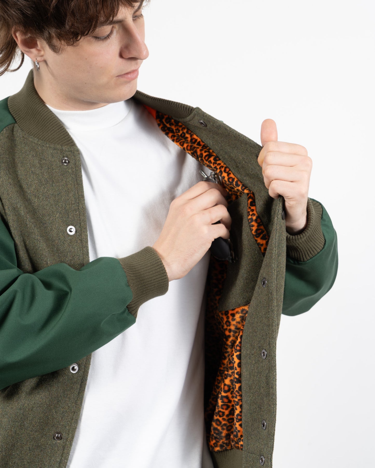 BLOC VARSITY JACKET - Ivy Green