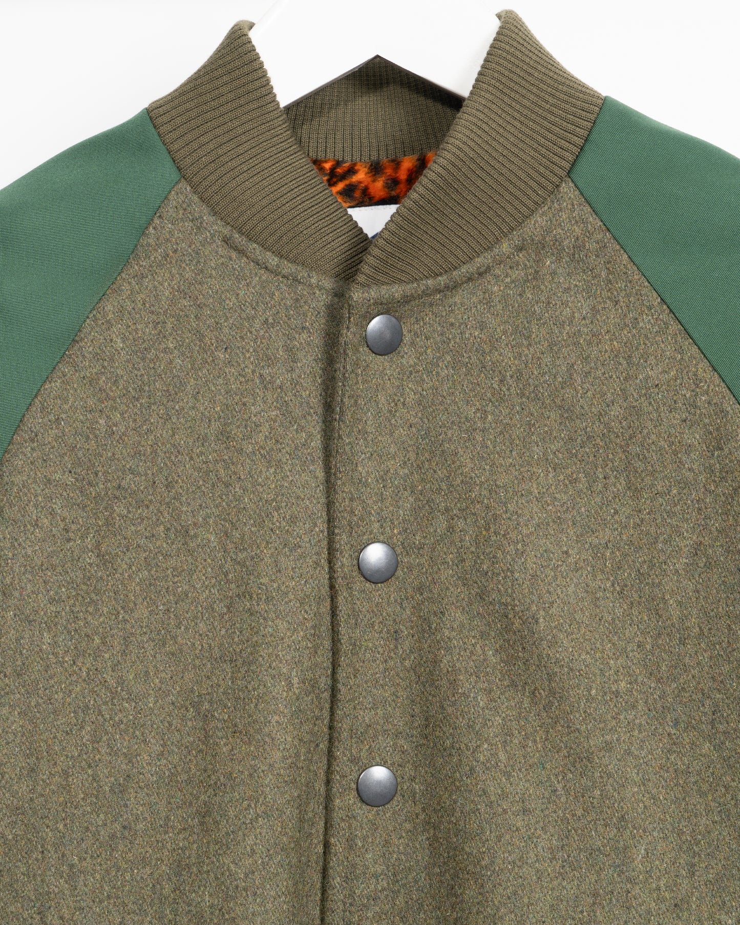 BLOC VARSITY JACKET - Ivy Green