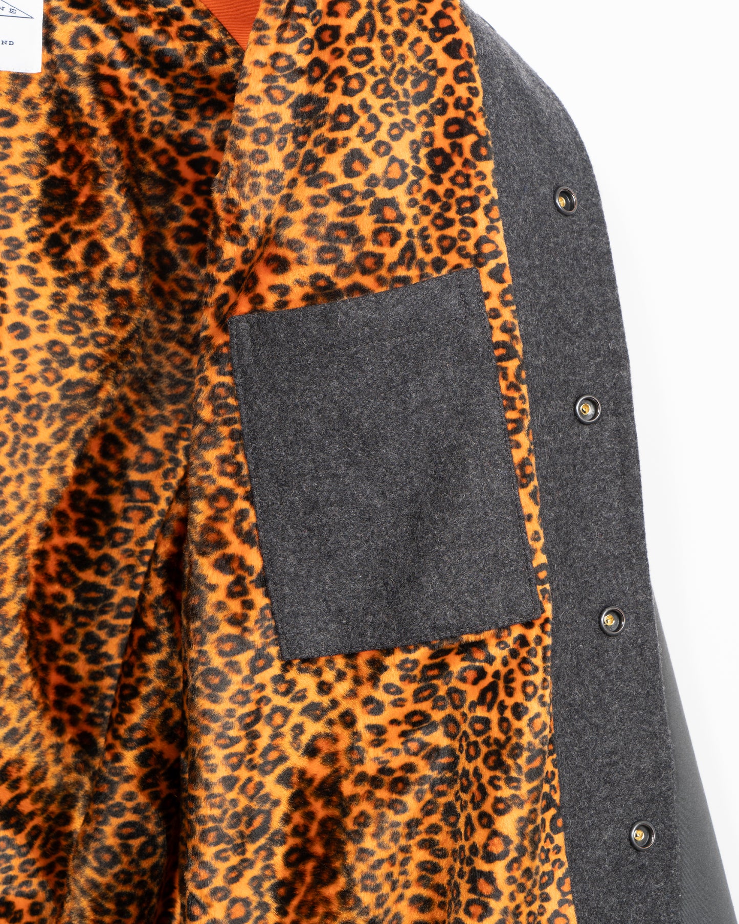 BLOC VARSITY JACKET - Double Grey
