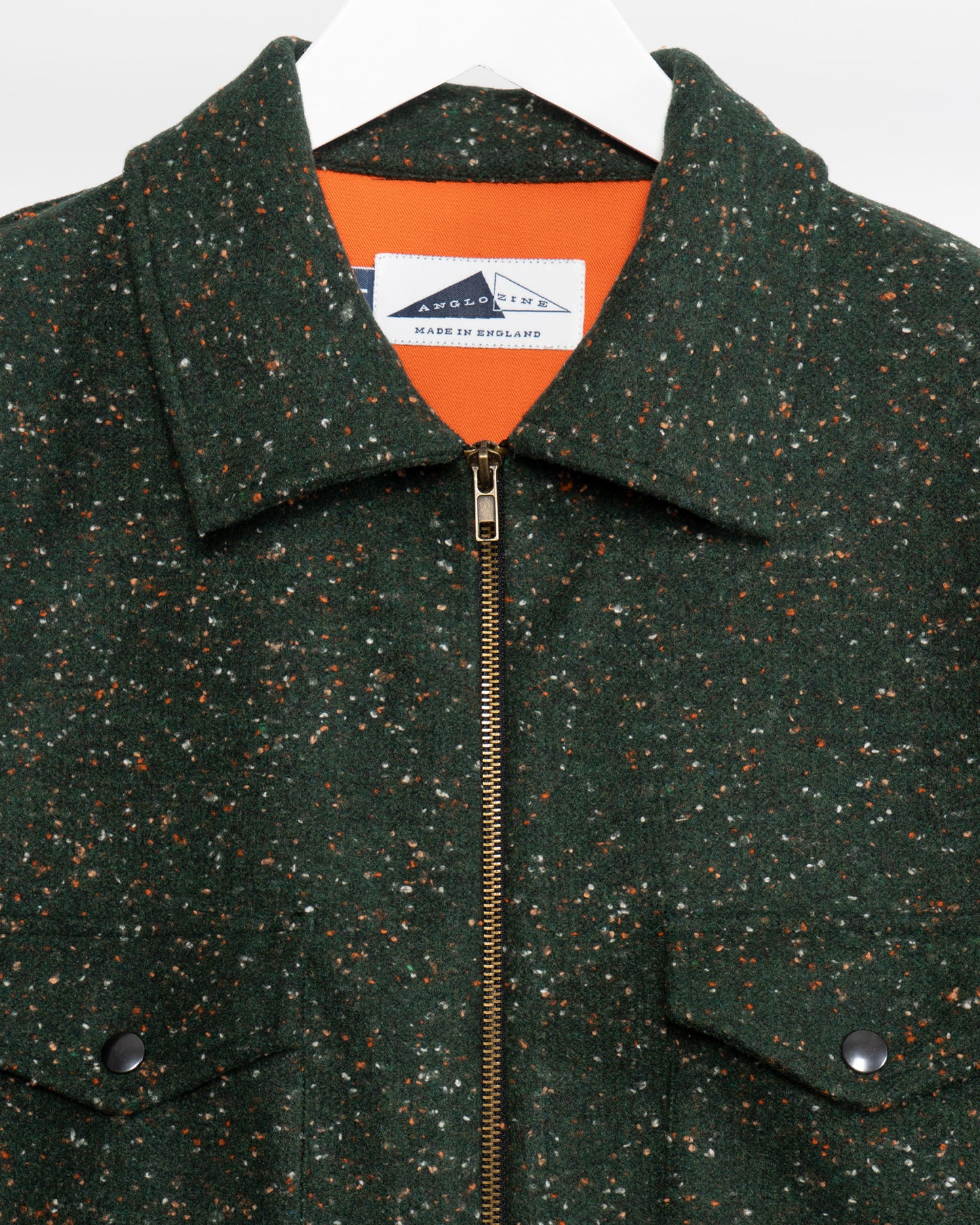 CODY ZIP SWEATSHIRT - Green Fleck