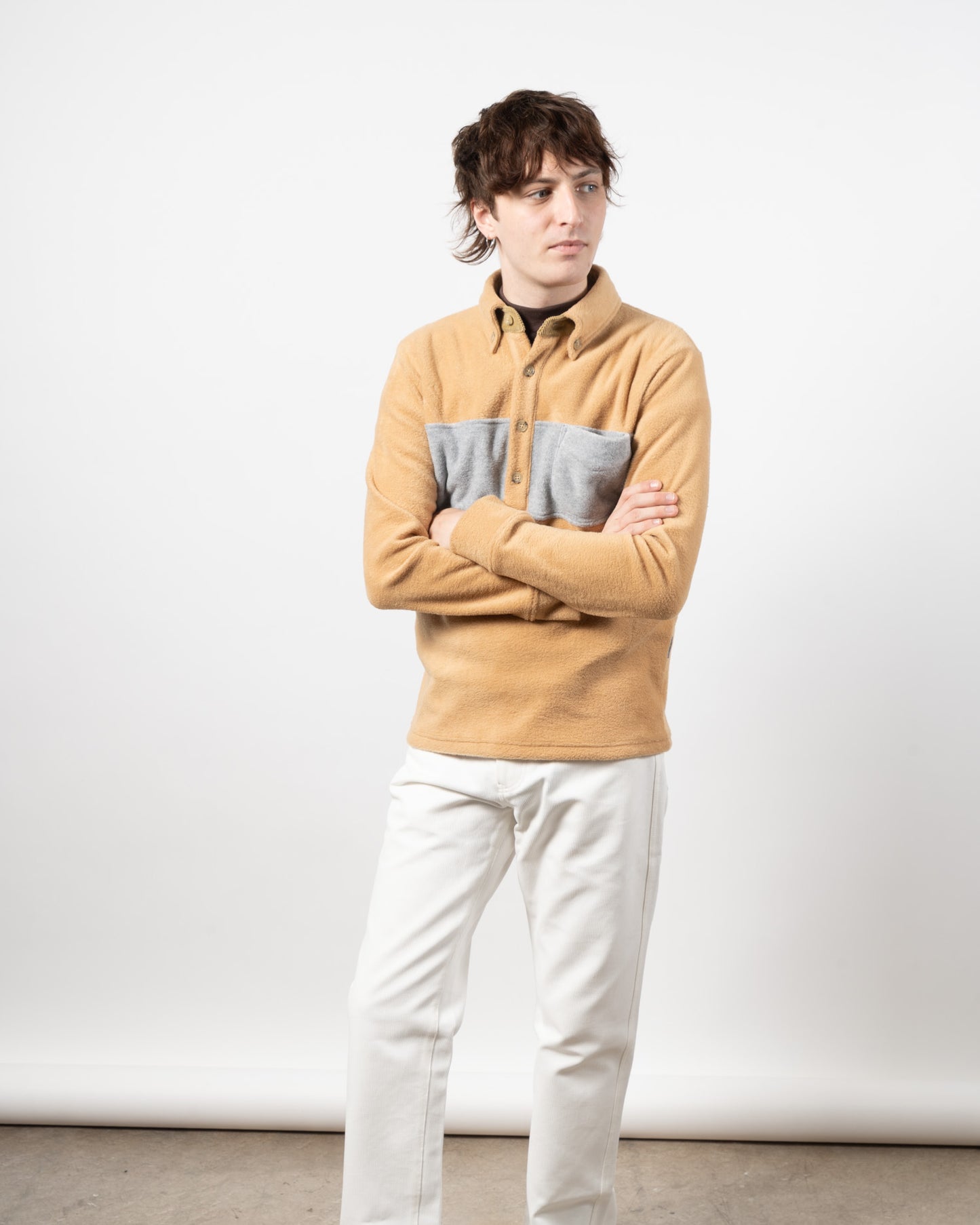 ROOK FLEECE POLO - Biscuit