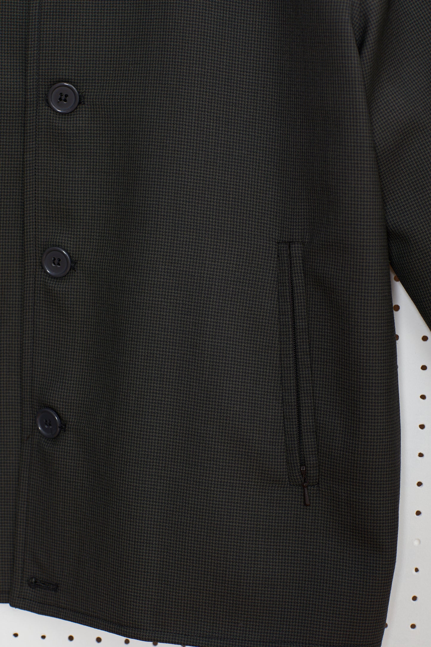 ISLAND Button down collar puppy tooth jacket (Dark Olive)