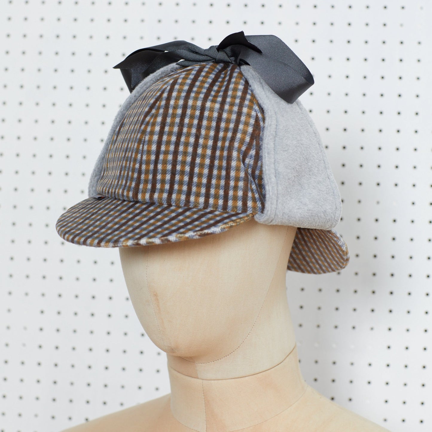 DON - Deerstalker micro check hat (Toffee)