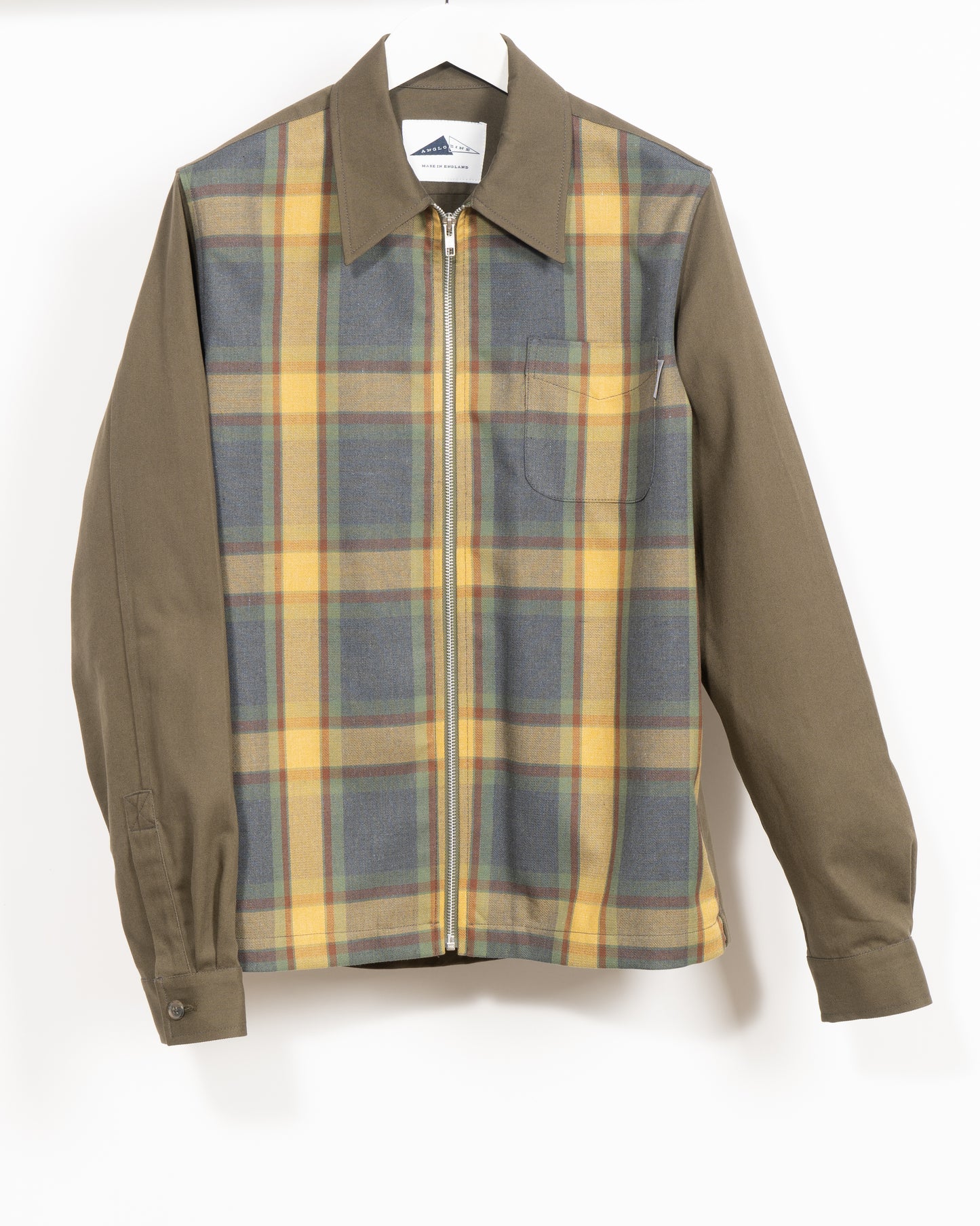 Yard - Mustard tartan panel shirt
