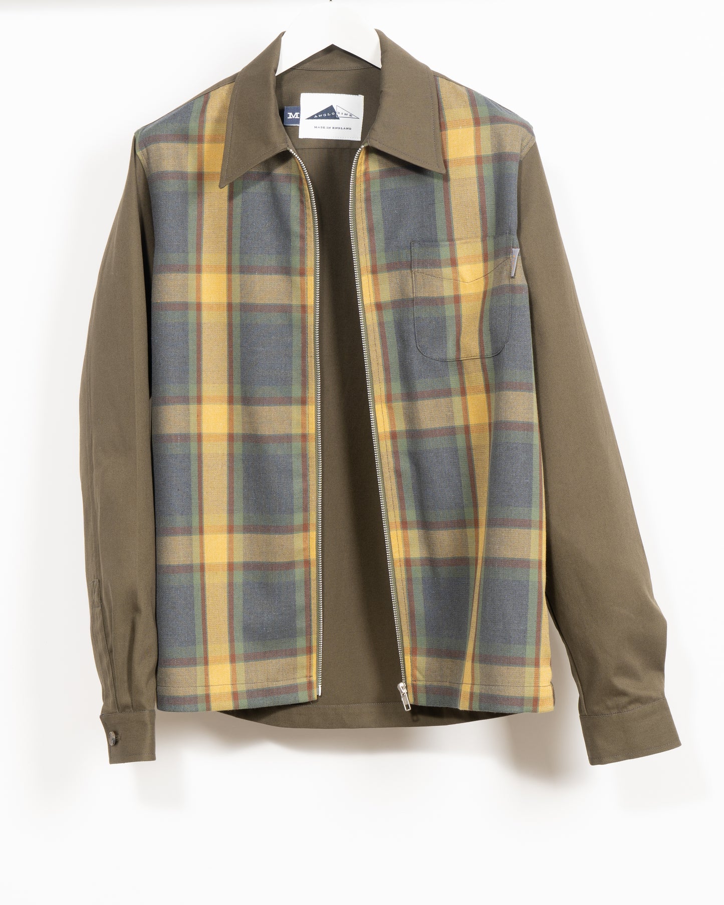 Yard - Mustard tartan panel shirt