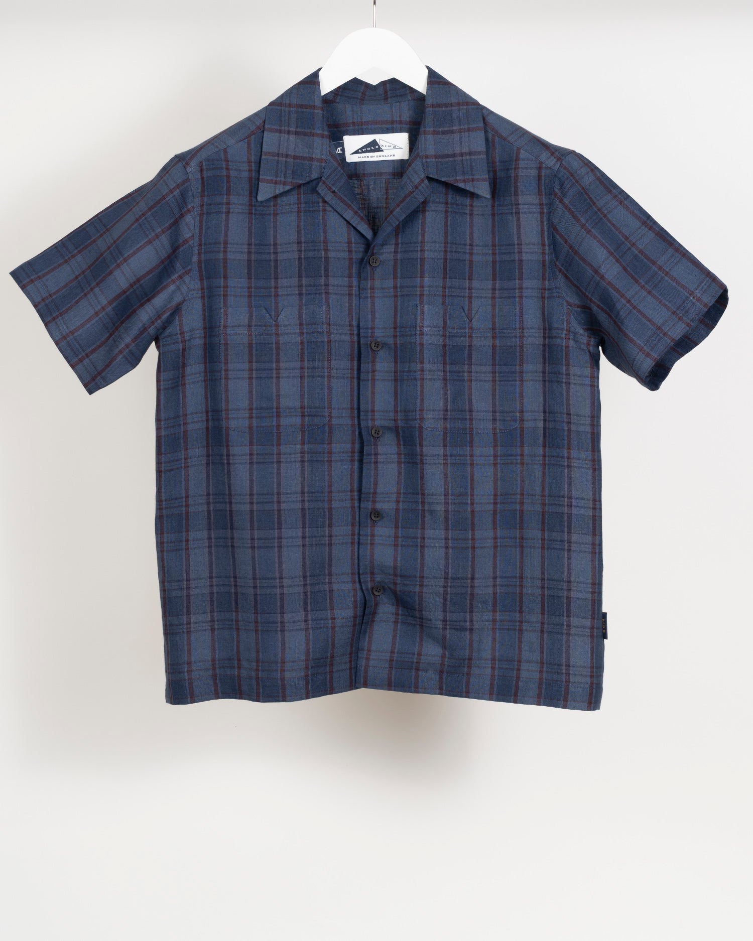 SONORAN Check linen shirt - Indigo – Anglozine