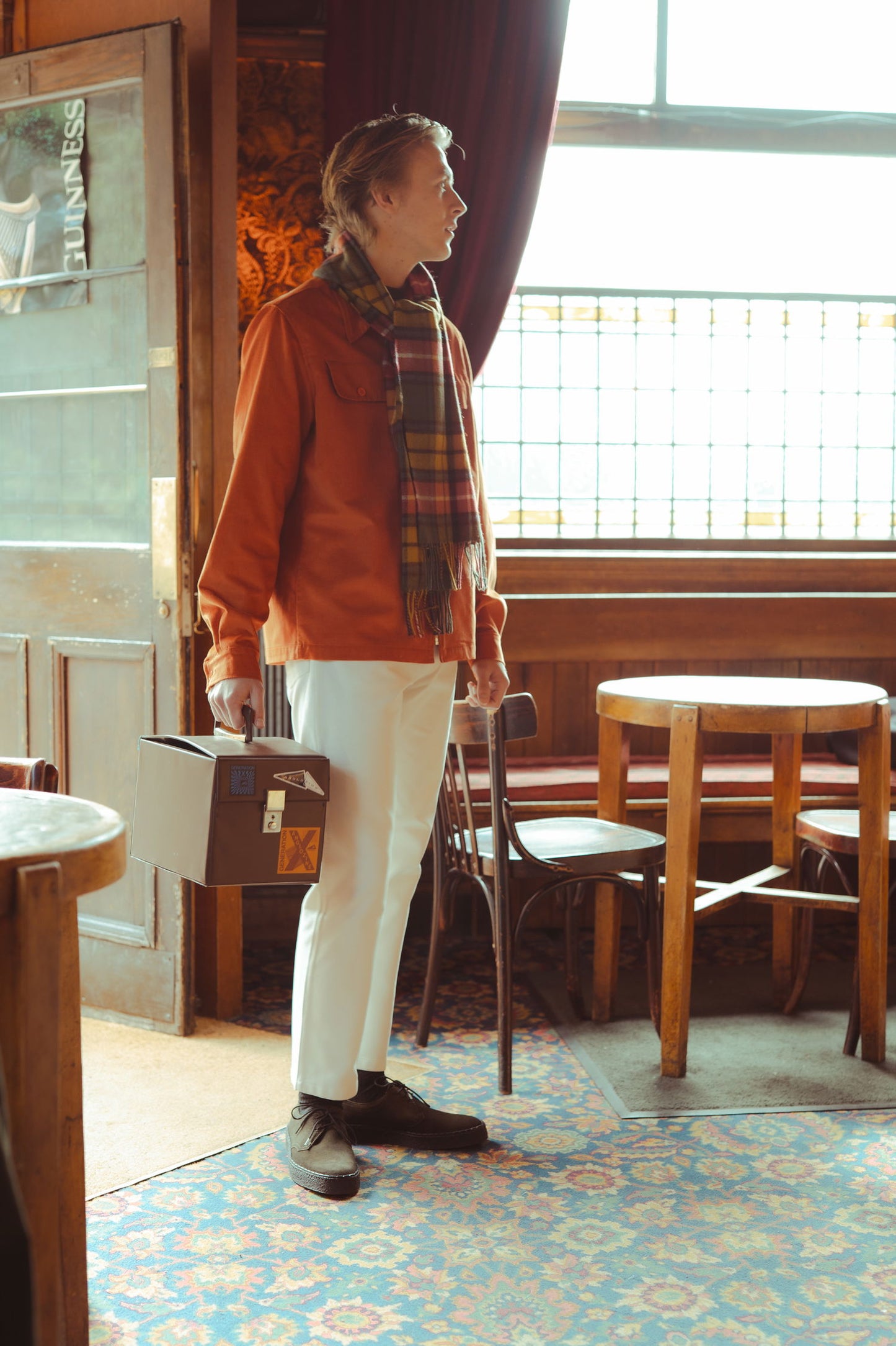 TARTAN SCARF - Burnt Orange