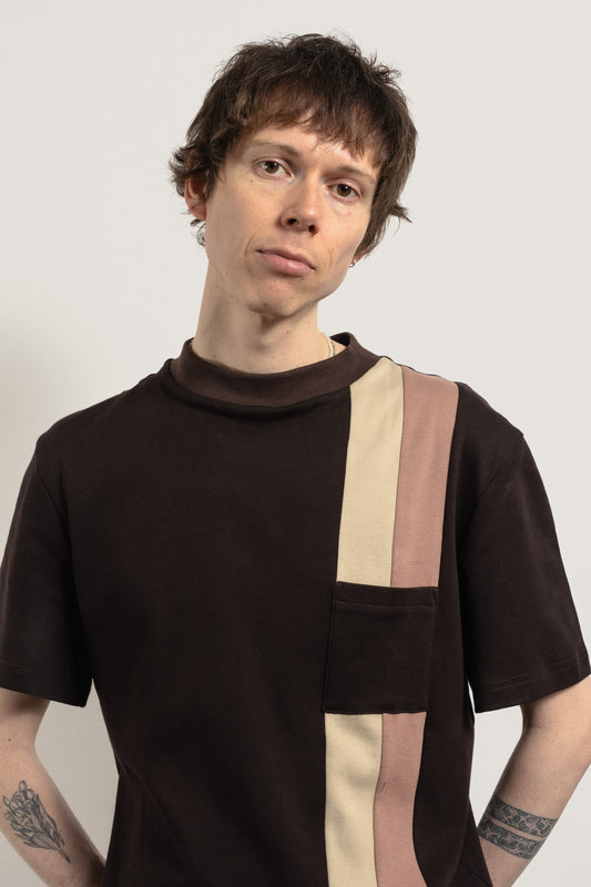 S26 SUB Panel T-shirt - Brown