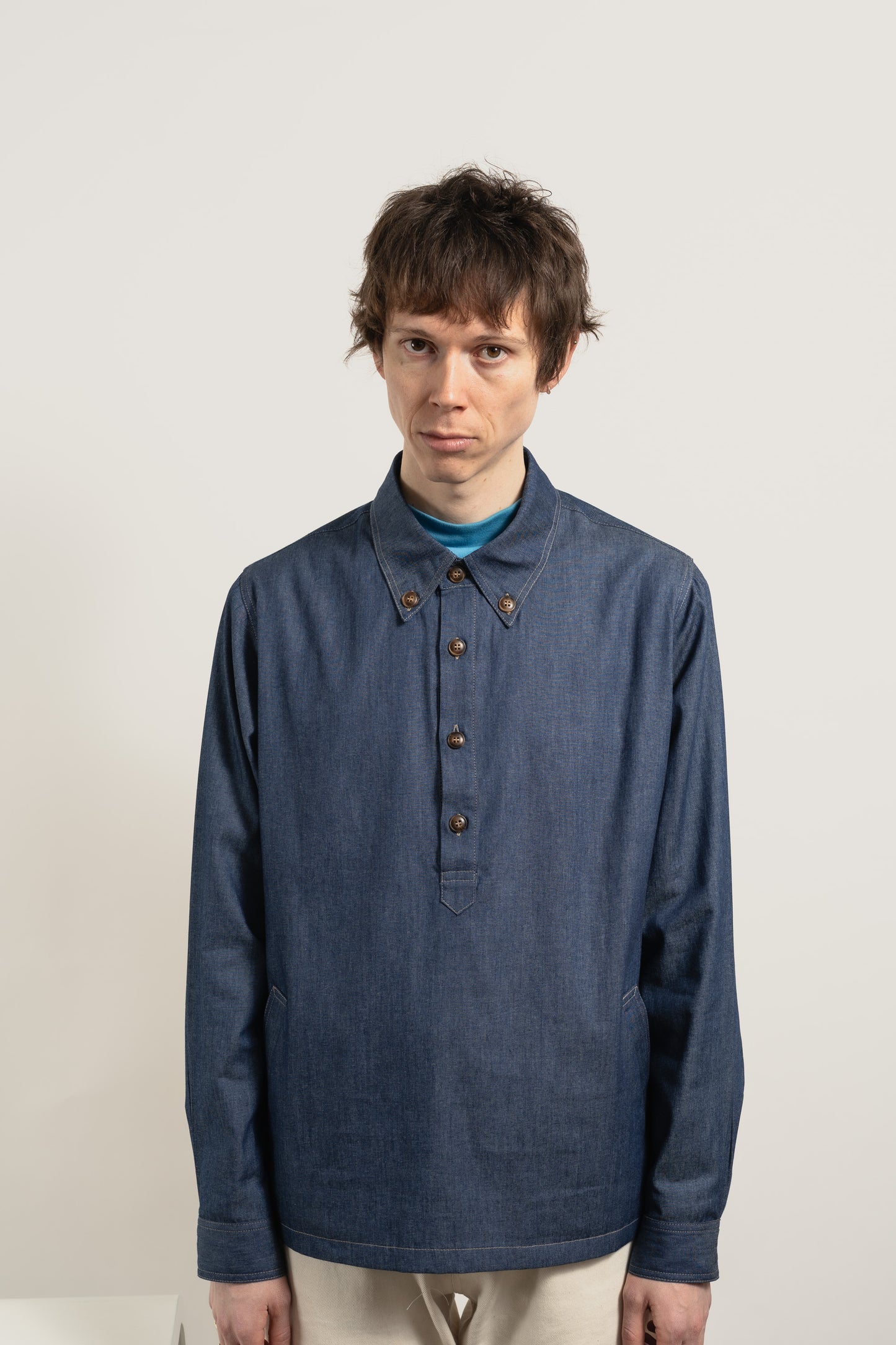 MAYNE Pop-Over Shirt - Indigo