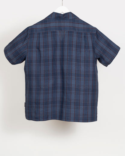 SONORAN Check linen shirt - Indigo