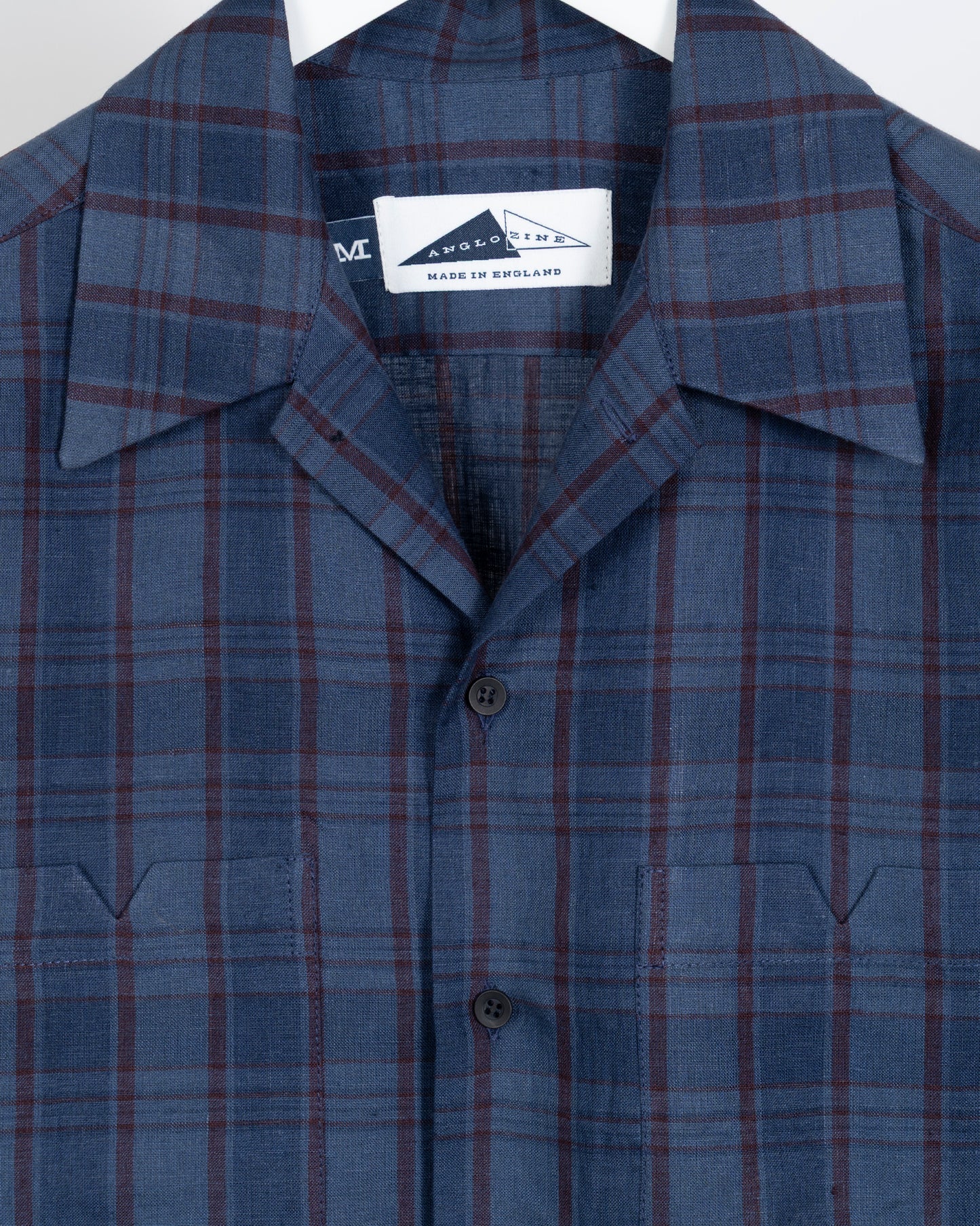 SONORAN Check linen shirt - Indigo