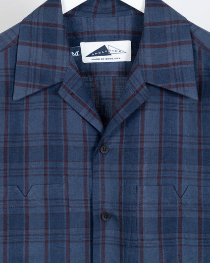 SONORAN Check linen shirt - Indigo