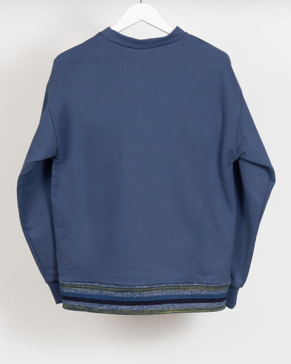 TIDE Mock turtle neck sweatshirt - Delft Blue