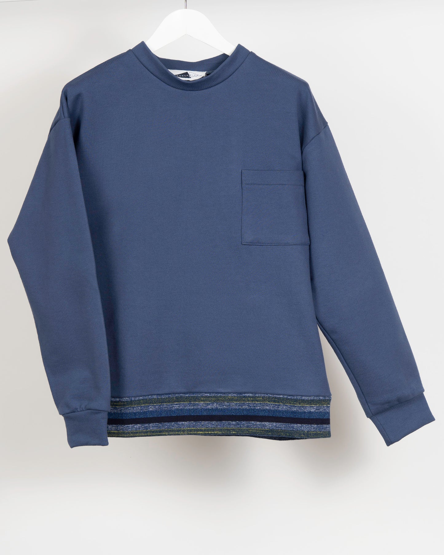 TIDE Mock turtle neck sweatshirt - Delft Blue