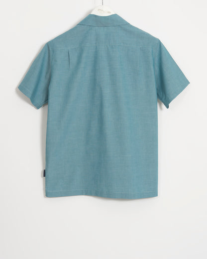 SONORAN Shirt with silk trim - Duck Egg Blue