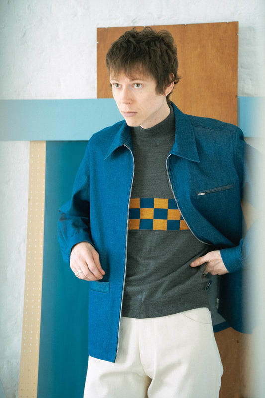 Anglozine TEC turtle neck and YARD denim shirt