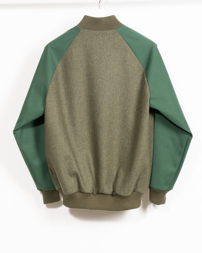BLOC VARSITY JACKET - Ivy Green