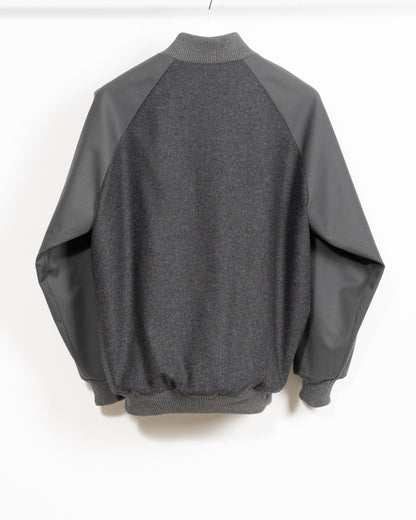 BLOC VARSITY JACKET - Double Grey