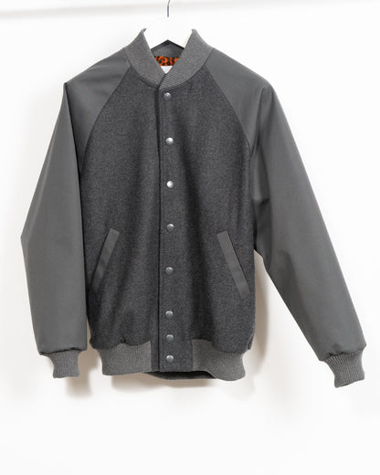 BLOC VARSITY JACKET - Double Grey