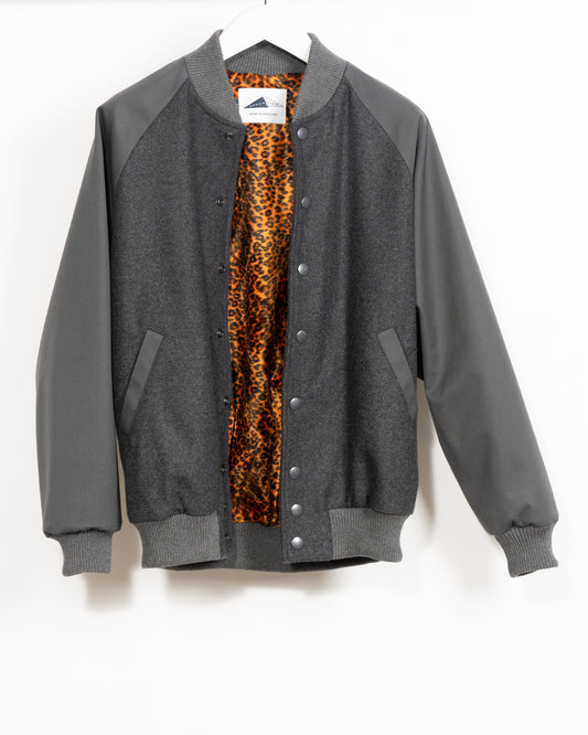 BLOC VARSITY JACKET - Double Grey