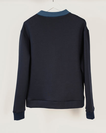 CASPER - Mock V Sweatshirt Blues