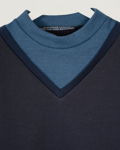 CASPER - Mock V Sweatshirt Blues