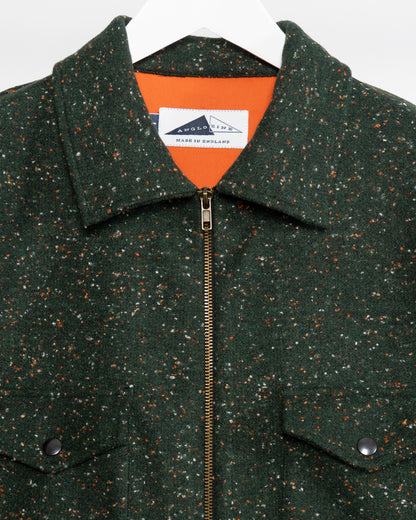 CODY ZIP SWEATSHIRT - Green Fleck