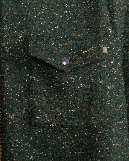 CODY ZIP SWEATSHIRT - Green Fleck