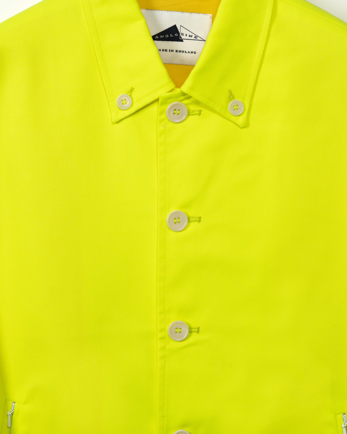 ISLAND Button down collar jacket  - Neon yellow