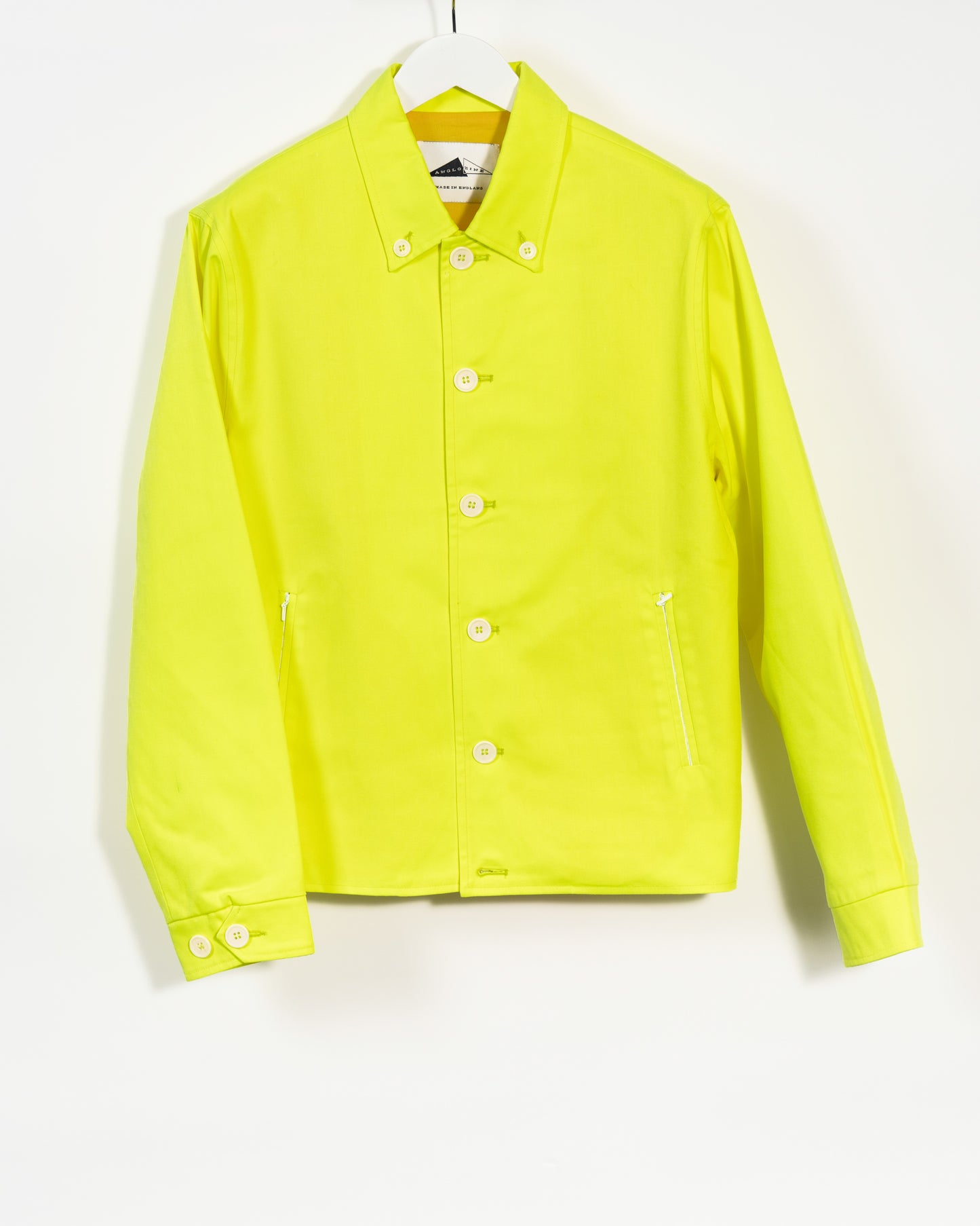 ISLAND Button down collar jacket  - Neon yellow