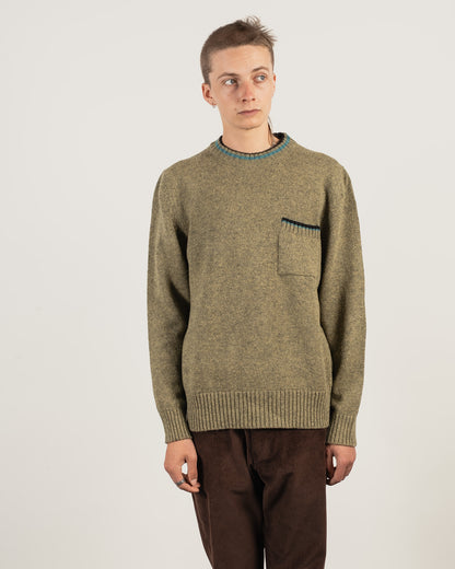 JOOK Shetland wool crew - Moss