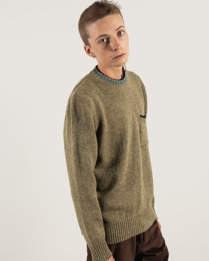 JOOK Shetland wool crew - Moss