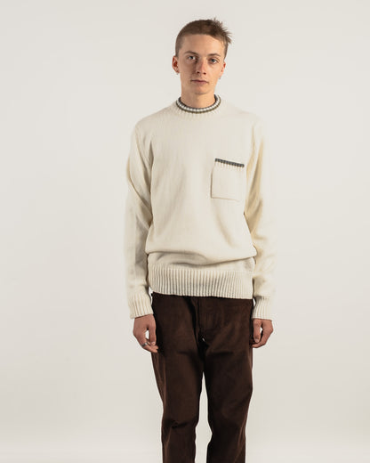 JOOK Shetland wool crew - Chalk White