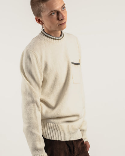 JOOK Shetland wool crew - Chalk White