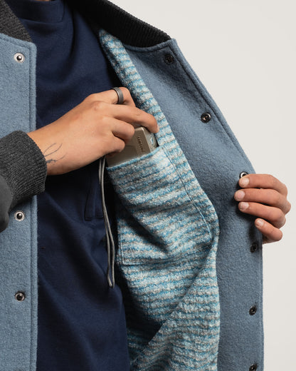 BLOC Varsity Jacket - Duck Egg Blue