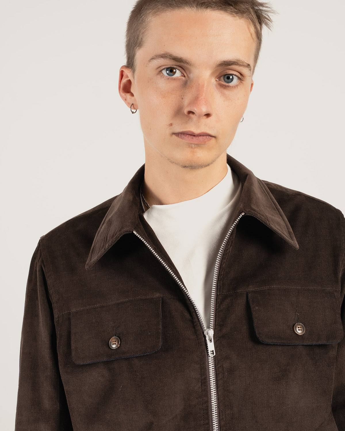 YARD Corduroy overshirt - Chestnut Brown