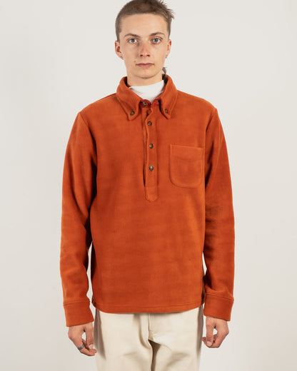 BROOK Fleece Polo shirt - Orange