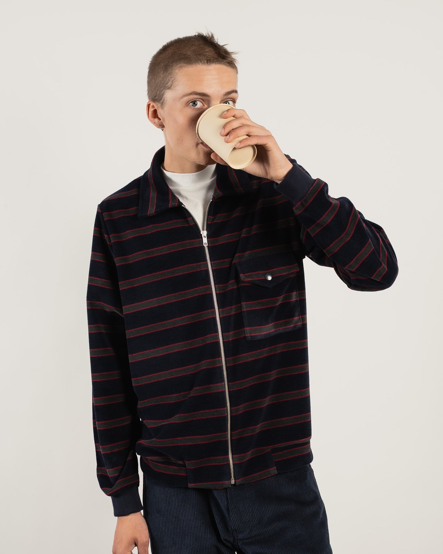 CODY Hoop zip sweatshirt - Navy