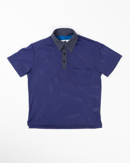 POOL Contrast Aertex polo - Deep Purple
