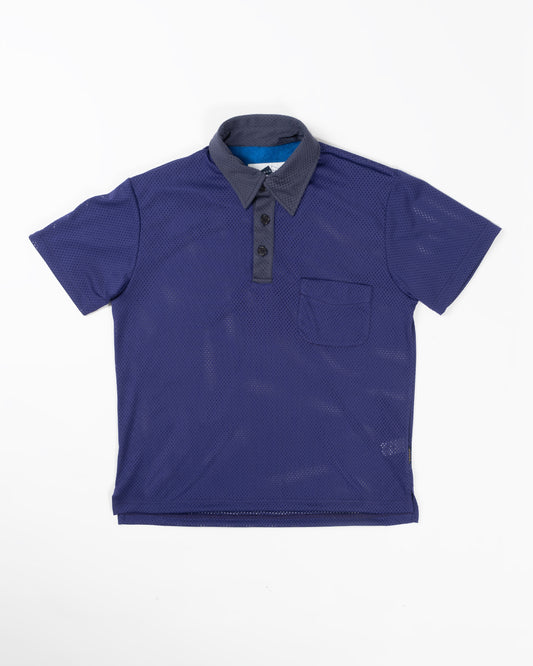 POOL Contrast Aertex polo - Deep Purple