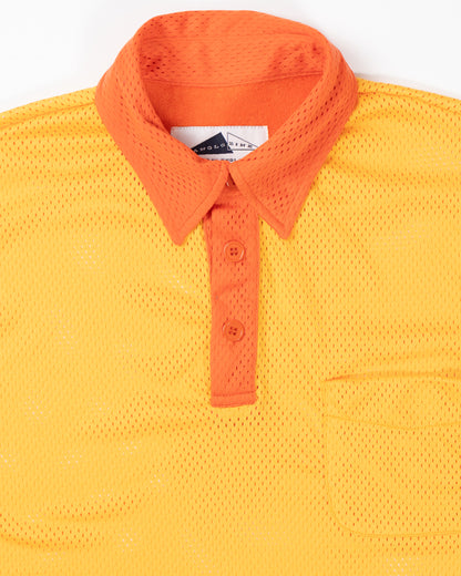 POOL Contrast Aertex polo - Amber
