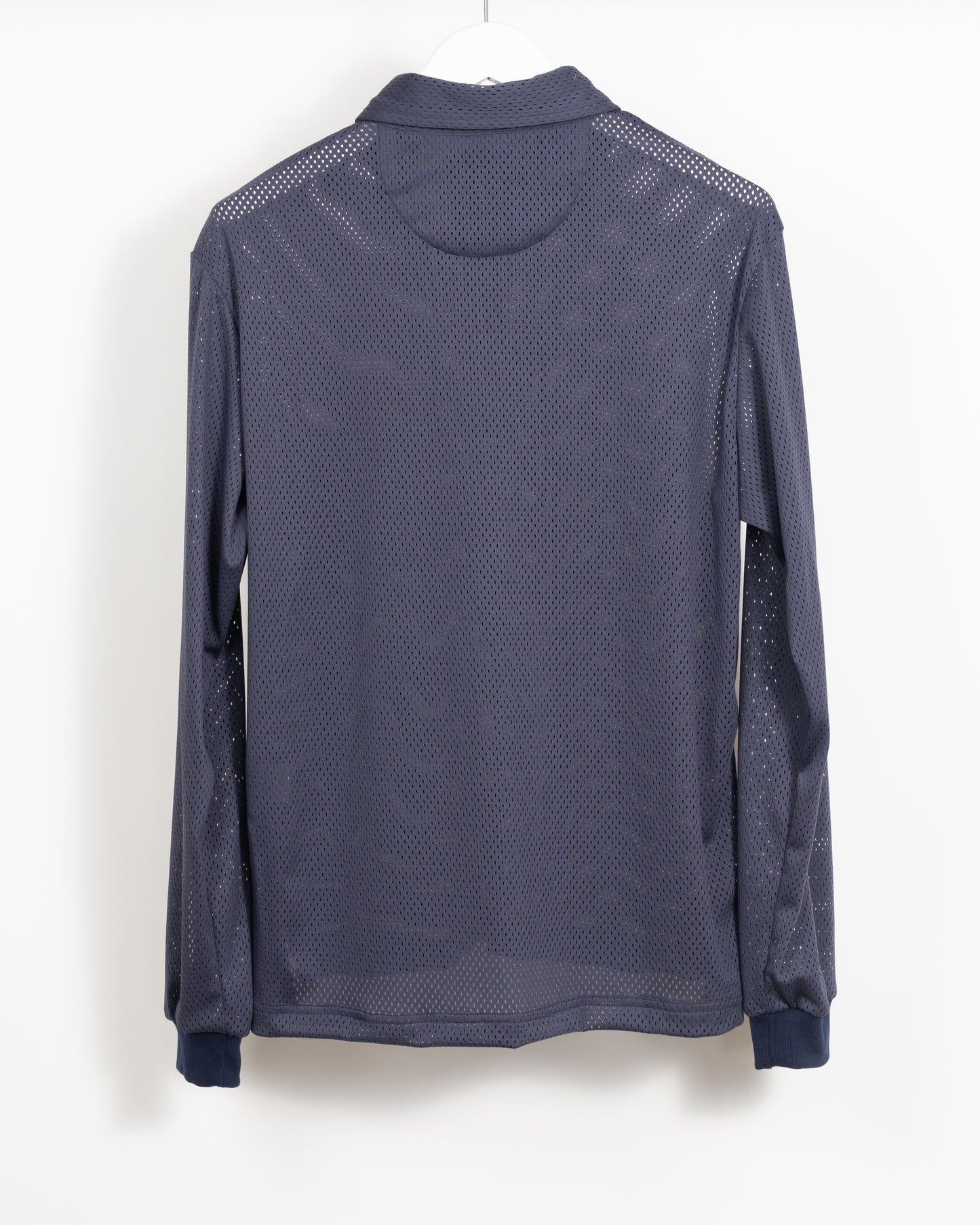 POOLS Aertex Long sleeve polo - Navy
