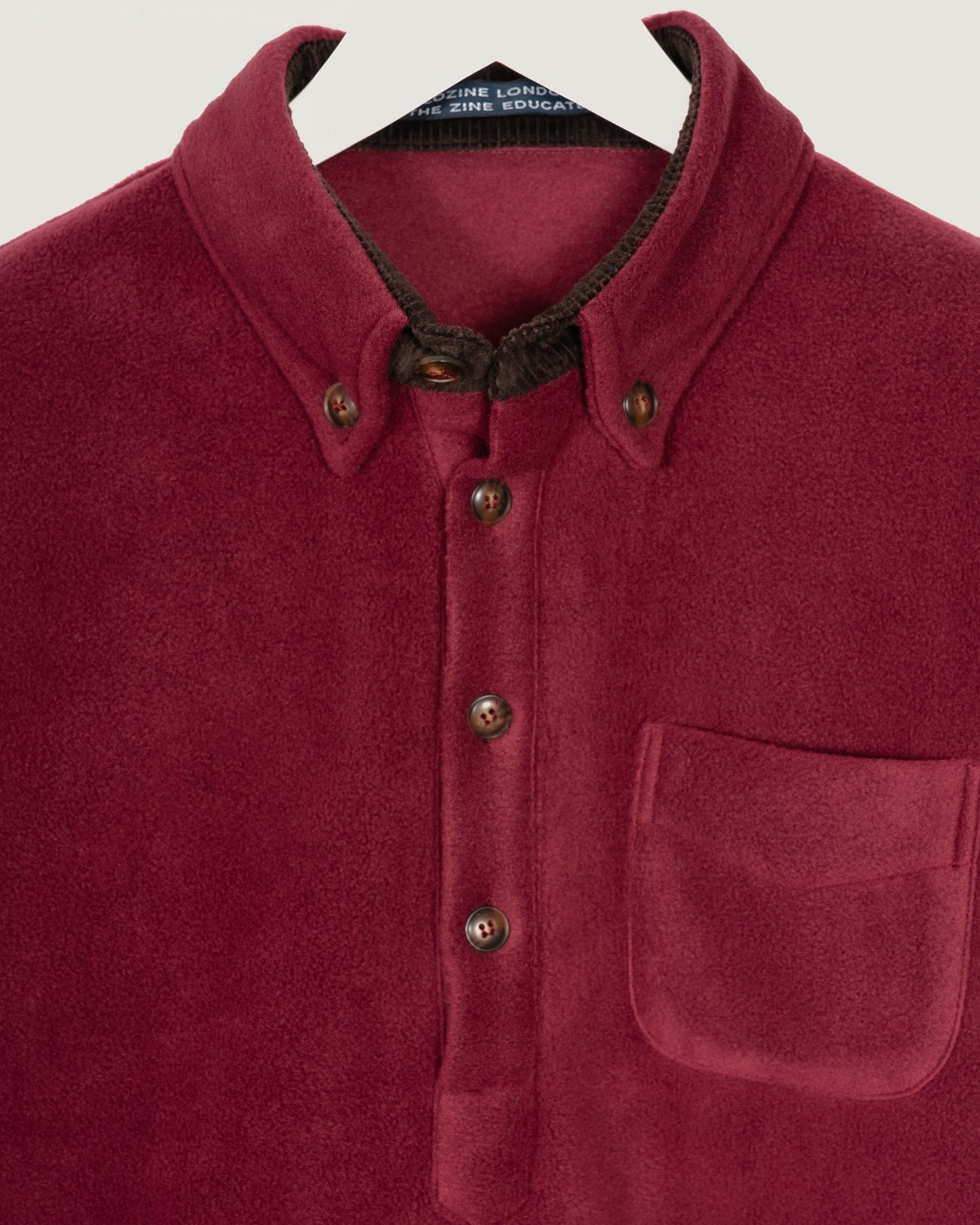 BROOK Fleece Polo shirt - Berry