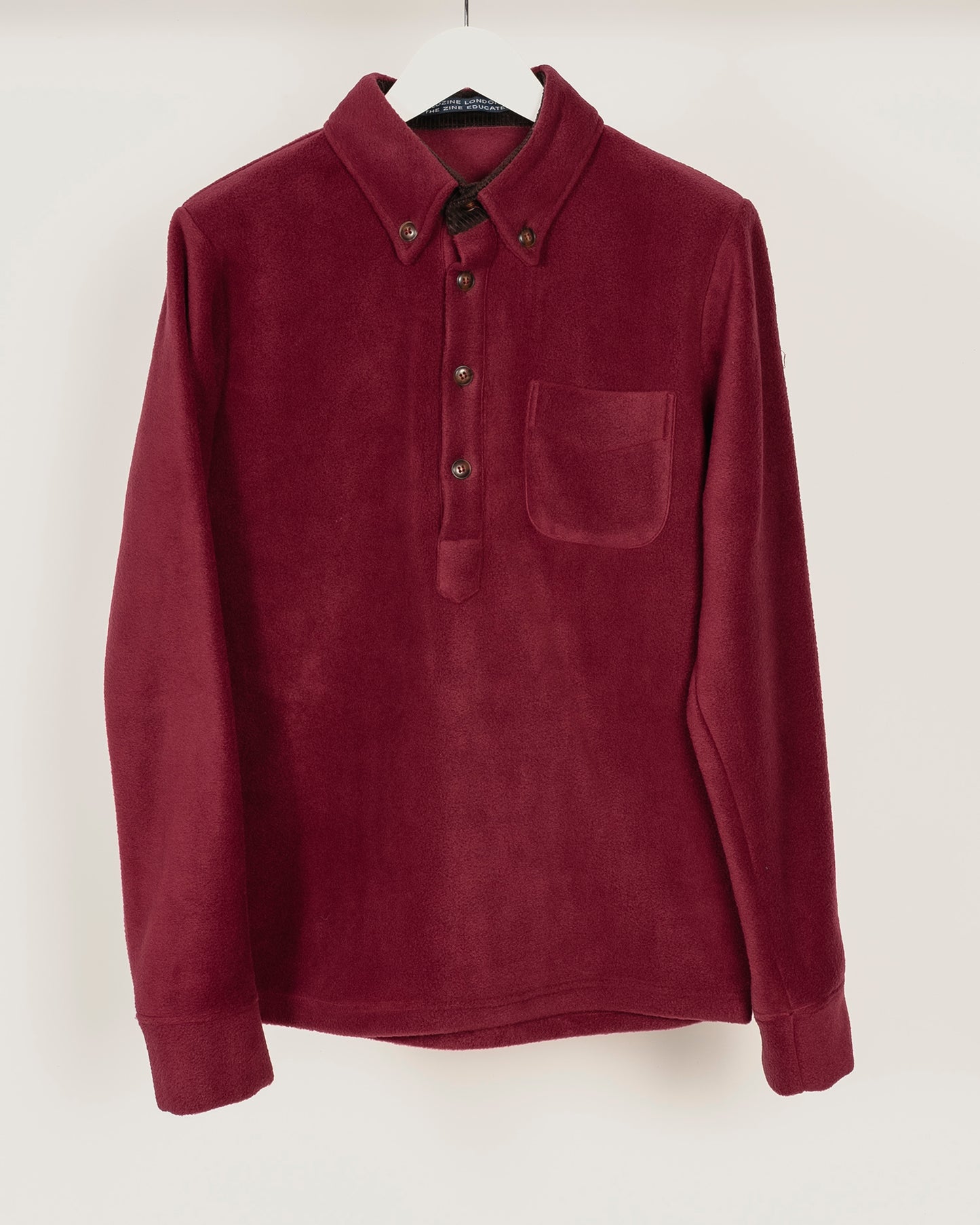 BROOK Fleece Polo shirt - Berry