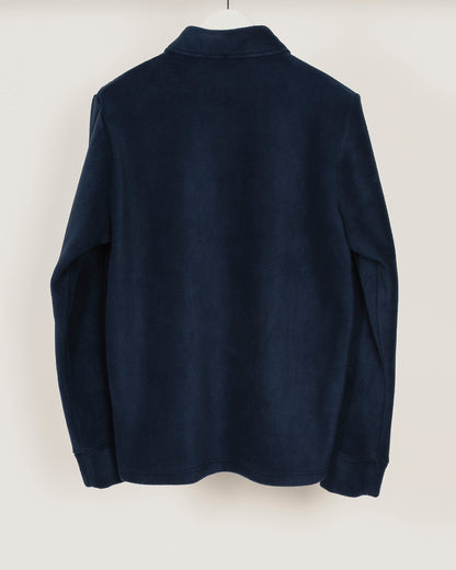 BROOK Fleece Polo shirt - Navy