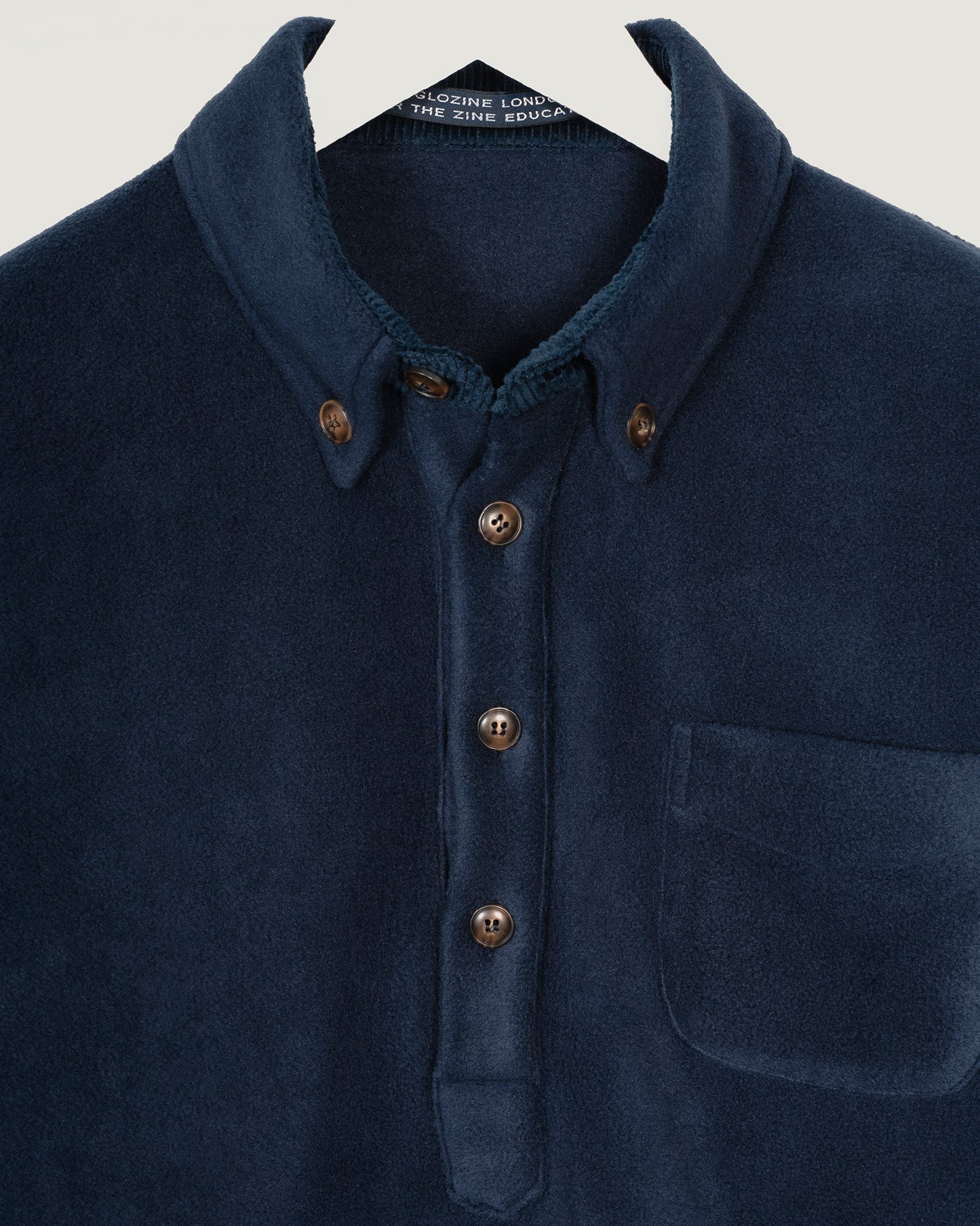 BROOK Fleece Polo shirt - Navy