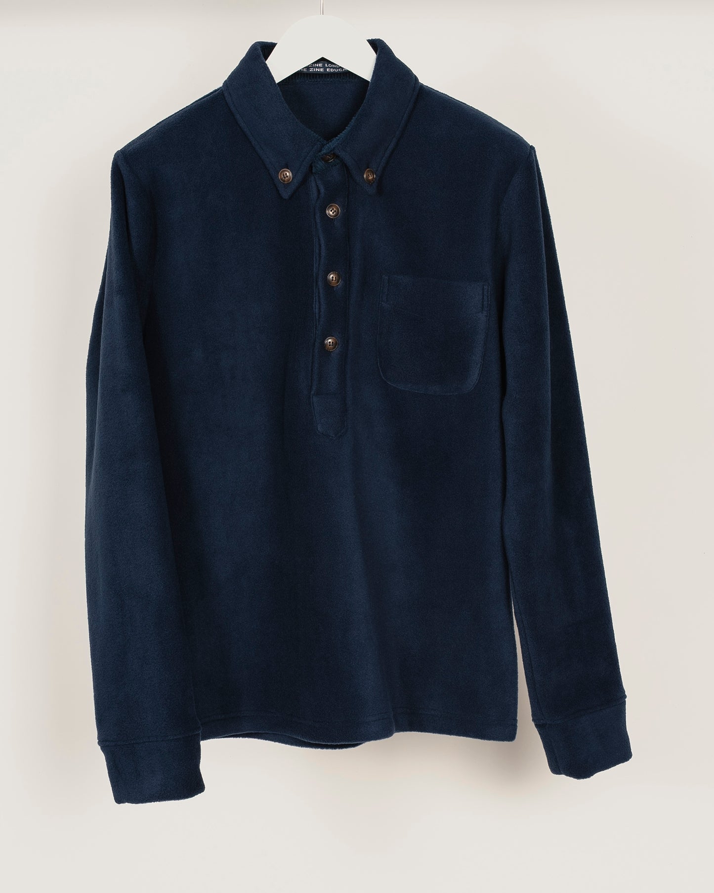 BROOK Fleece Polo shirt - Navy