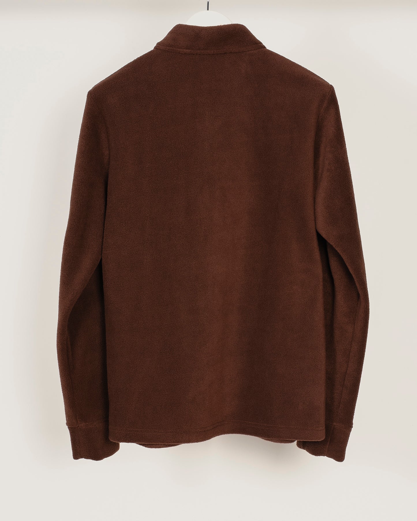 BROOK Fleece Polo shirt - Chestnut Brown
